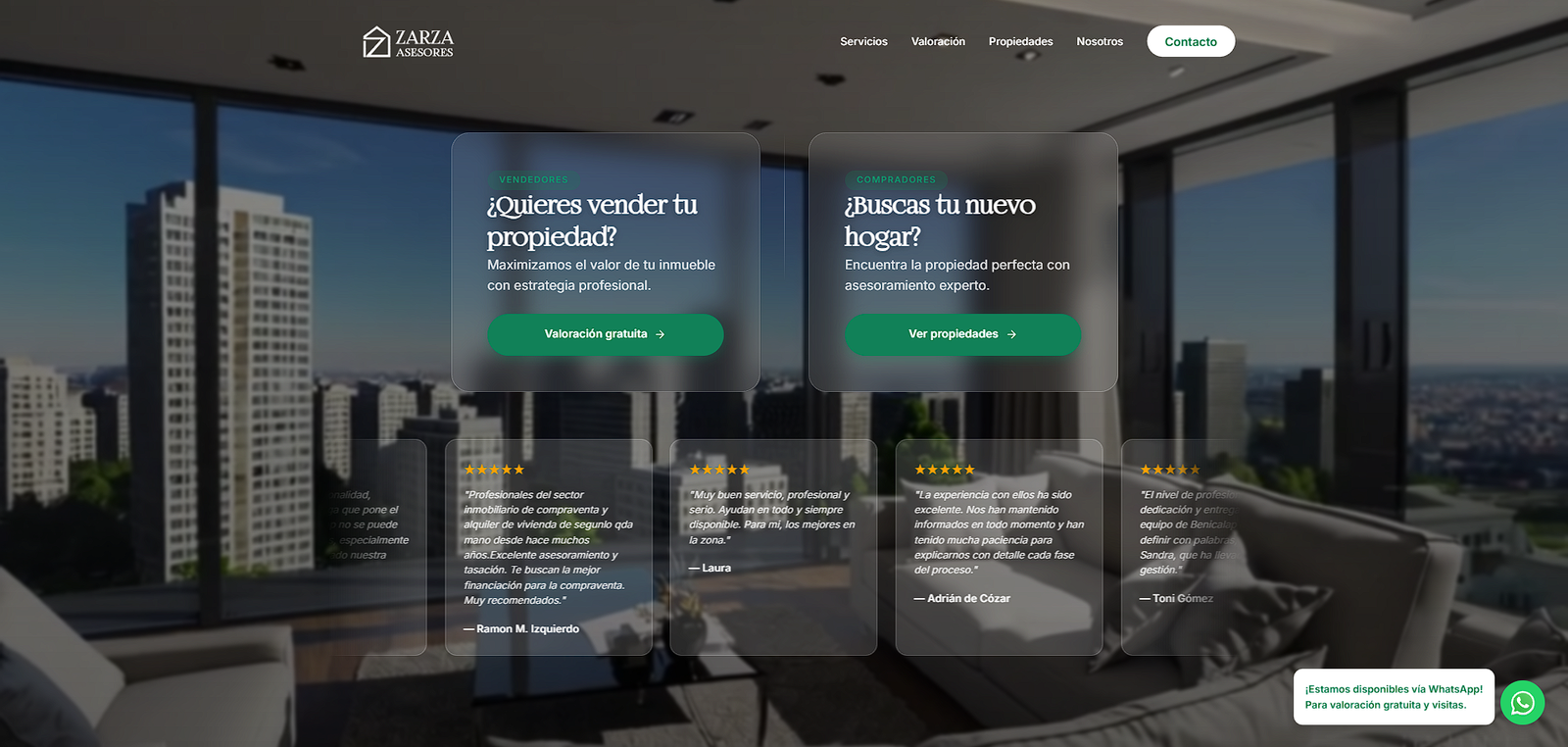 Web de Zarza Asesores